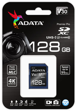 ADATA SDXC Premier Pro 128GB 95MB/s UHS-I U3 - obrázek č. 0