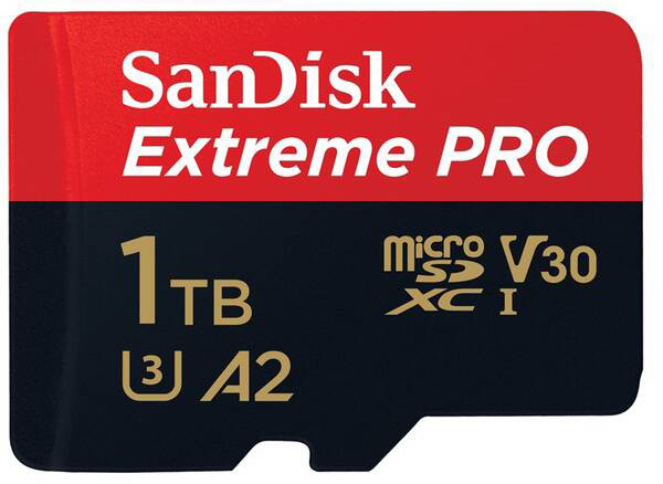 Paměťová karta SanDisk Micro SDXC Extreme Pro 1TB UHS-I U3 (200R/140W) + adapter (SDSQXCD-1T00-GN6MA) - obrázek č. 1
