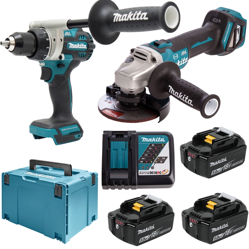 Makita Šroubovák COMBO DDF486 + bruska DGA513 - obrázek č. 1