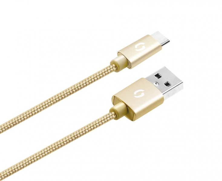 ALIGATOR PREMIUM Datový kabel 2A, USB-C zlatý - obrázek č. 0
