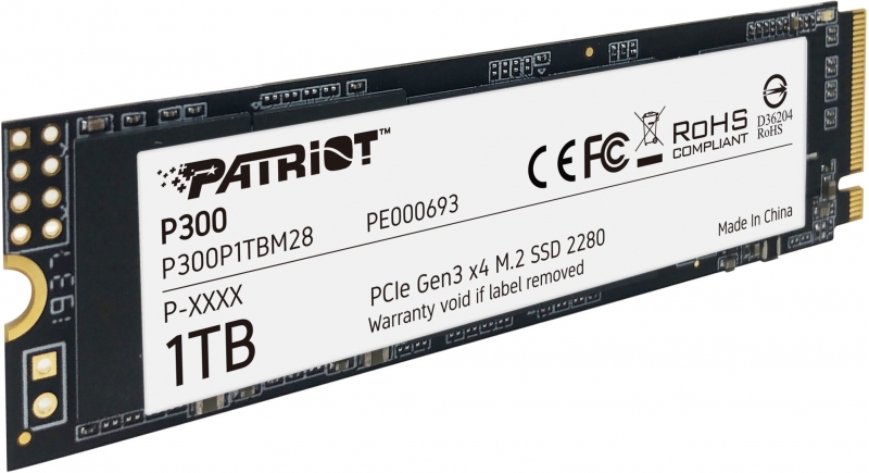 Patriot P300 SSD M.2 2280 1TB PCIe NVMe - obrázek č. 0