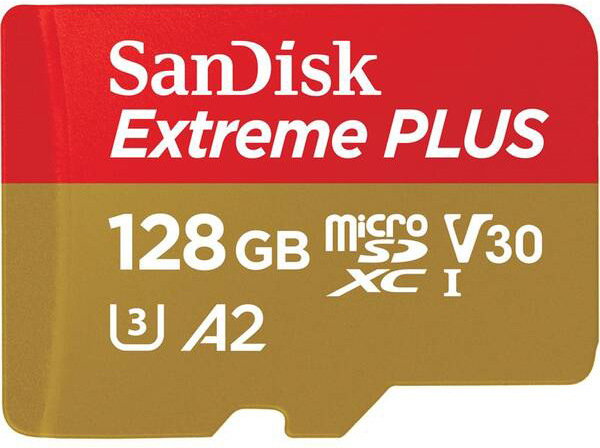 Paměťová karta SanDisk Micro SDHC Extreme Plus 128GB UHS-I U3 (200R/90W) + adapter (SDSQXBD-128G-GN6MA) - obrázek č. 0