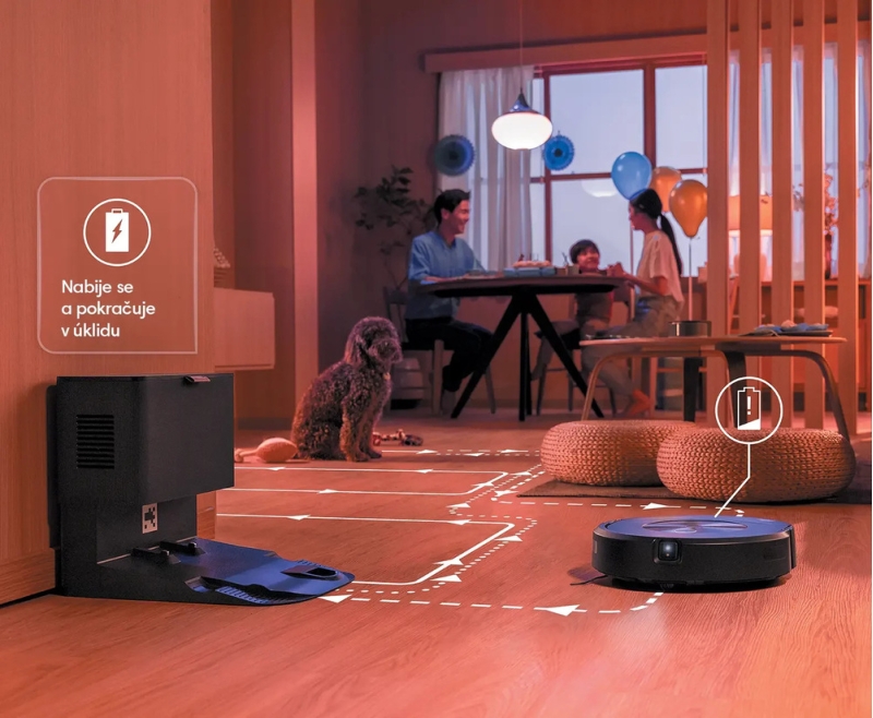 Robotický vysavač iRobot Roomba Combo j7+ černý - obrázek č. 3