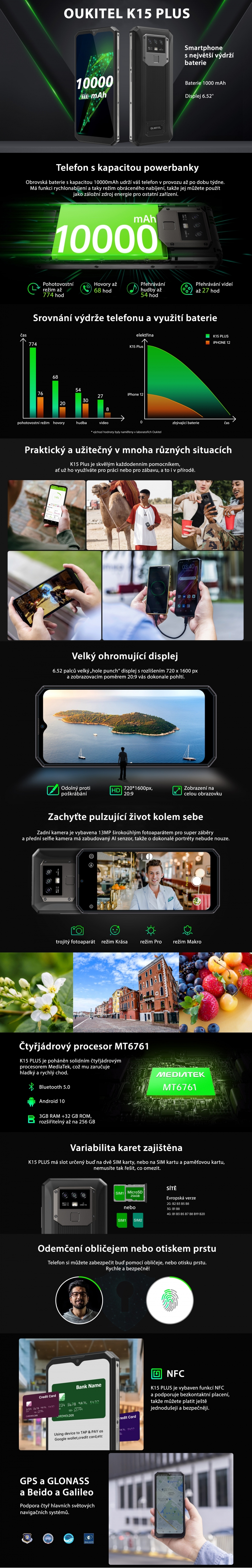 Oukitel K15 Plus Black - obrázek č. 0