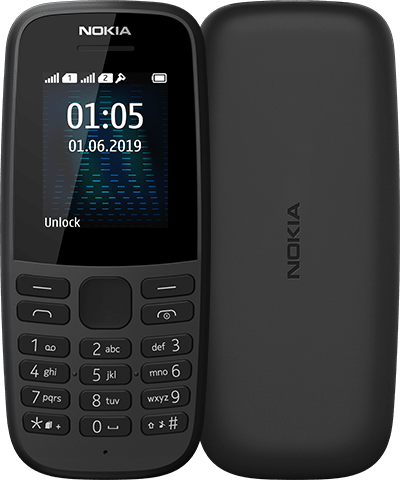 Nokia 105 Dual Sim 2019, černá - obrázek č. 0